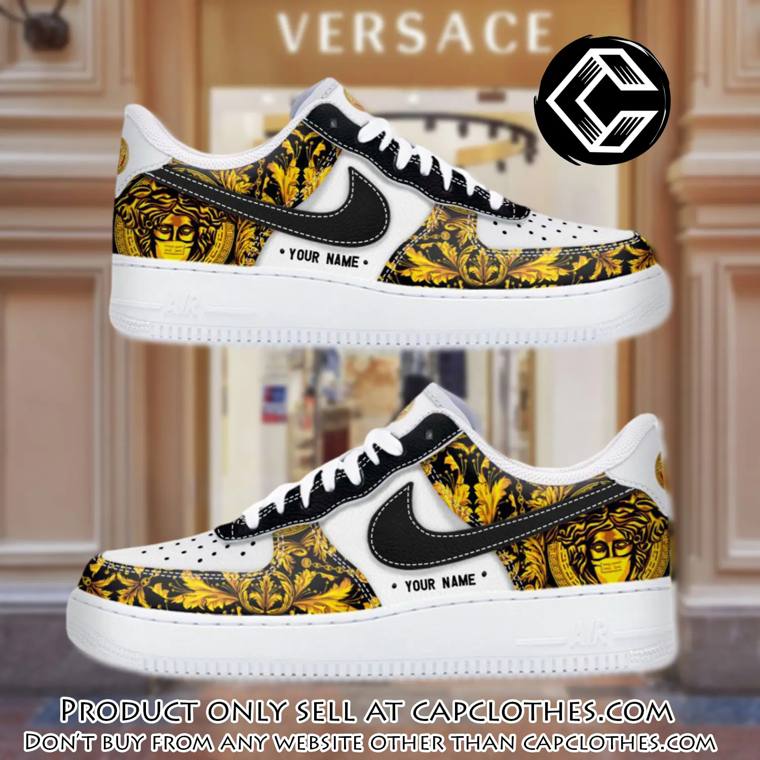 Personalized versace luxury air force 1 sneakers limited af1 shoes oaf1021 cc3945731